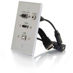 HDMI,VGA,3.5mm Audio and USB Pass Through Wall Plate