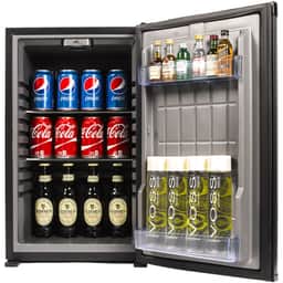 Refrigator black,50 liter 2 glass shelves