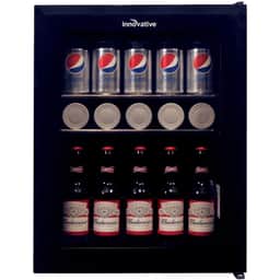 Refrigator 60 liter Frameless glass door black finish 2 shelves