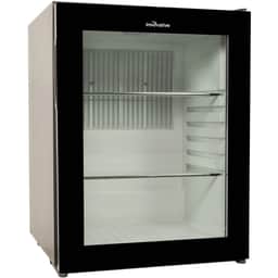 Refrigator 60 liter glass door black finish 2 shelves