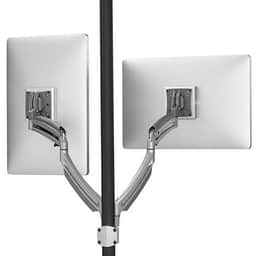 Chief Kontour K1P220S Dual Display Pole Mount with Dual 2-Link Arms, Silver