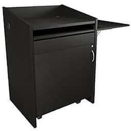 L2 LECTERN,28W25D,CONN, FLIP,GRAINED EBONY ASH