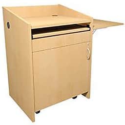 L2 LECTERN,28W25D,CONN,FLIP,KNOTTED MAPLE