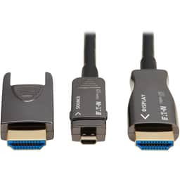 8K HDMI Fiber Active Optical Cable (AOC) – 8K UHD 60 Hz, HDR, Detachable Connector, M/M, Black, 20 m (66 ft.)