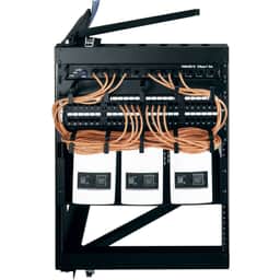 12 SPACE(21")SWING FRAME RACK,12"DEEP,BLACK FINISH