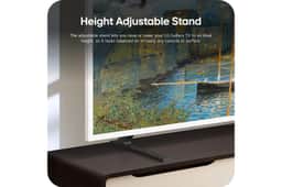 65LX7BPUA LG QNED TV with height adjustable stand for balanced placement on any console or surface