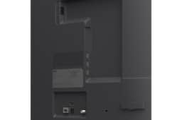 75-Inch LG QNED TV 75QNED84BUA back panel showing HDMI ports, ethernet connection, and product information label - Back View with Connections