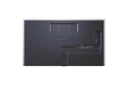 65-inch LG OLED65G6WUA TV back panel with ports and mount OLED evo TV Back View
