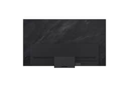 83-inch LG OLED83C6HUP TV back panel with ports and stand, Front View