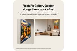97-Inch LG OLED evo TV OLED97G6WUA Flush Fit Gallery Design showing wall-mounted installation with virtually no gap between TV and wall