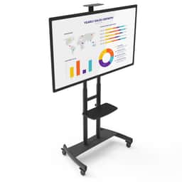 Kanto MTM86PL Height-Adjustable Rolling TV Cart for 55-86" Displays, UL Listed