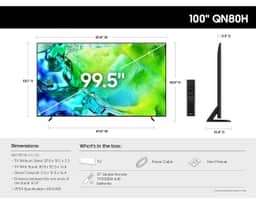 Samsung 100" Neo QLED QN80H 4K Smart TV (2026) QN100QN80HFXZA – Titanium Black