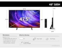 Samsung 48" OLED S85H 4K Smart TV (2026) QN48S85HAEXZA – Detail Graphite