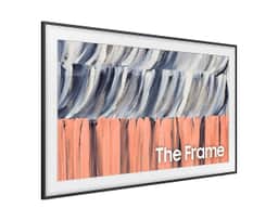 Samsung 85" The Frame LS03HE QLED 4K Art TV (2026) QN85LS03HEFXZA – Three-quarters product view of The Frame LS03HE