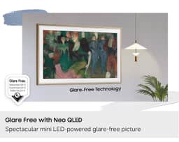 Samsung 85" The Frame Pro LS03HW Neo QLED 4K Art TV (2026) QN85LS03HWFXZA – A lifestyle shot showing the Glare-Free display of the Frame Pro TV
