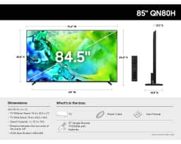 Samsung 85" Neo QLED QN80H 4K Smart TV (2026) QN85QN80HAFXZA – Titanium Black