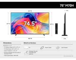 Samsung 75" Mini LED M70H 4K Smart TV (2026) UN75M70HAFXZA – Titanium Black