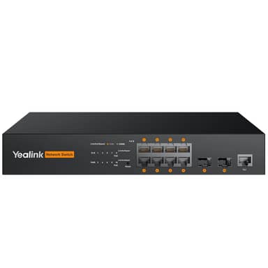 Yealink RCH80 1303227 8-Port Gigabit Managed PoE+ Switch 130W