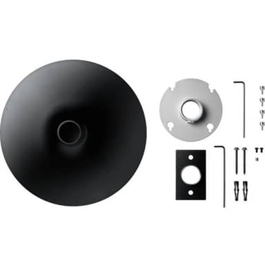 Pole Mount Kit, Round, Black Cover