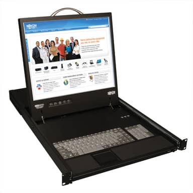 Tripp Lite by Eaton B070-008-19 8-Port Cat5 Rack Console KVM Switch, 19" Monitor, Keyboard and Touchpad, 1U