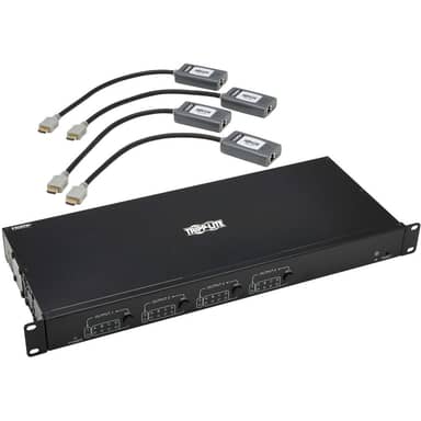 4x4 HDMI Over Cat6 Matrix Switch Kit, Switch/4x Pigtail Receiver