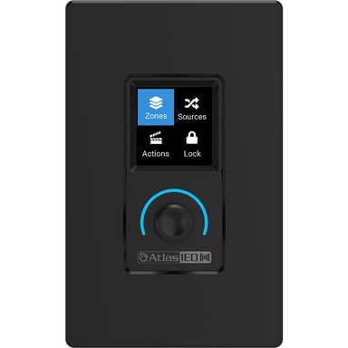 Atlas Atmosphere C-ZSV-US-B Zone, Source and Volume Wall Controller, Black