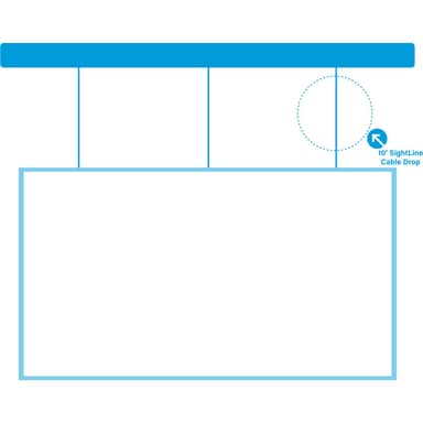 Da-Lite DL16476 10 ft Drop Option for Tensioned Advantage SightLine Screens