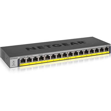 Netgear GS116PP-100NAS 16-Port Gigabit 183W PoE+ Unmanaged Switch