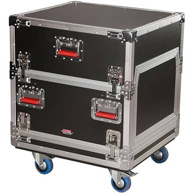 ATA Console Wood Flight Rack Case; 14U Top; 6U Bottom