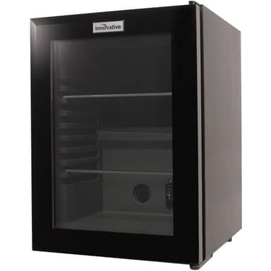 Refrigator Frameless glass door 50 Liter blk finish 2 shelves