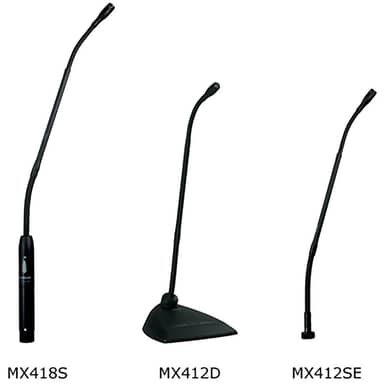 Shure MX418D/N 18" Desktop Gooseneck Microphone with LED Indicator, No Cartridge