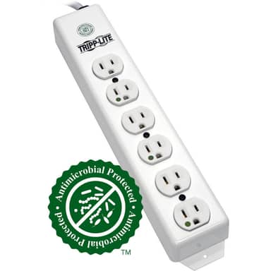 Tripp Lite by Eaton PS-602-HG Power Strip Medical 120V 5-15R-HG 6 Outlet 1.5 ft Cord Metal