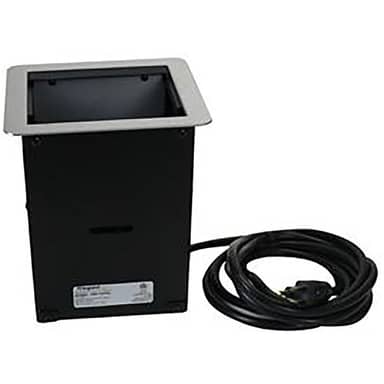 Wiremold TB672AUAL Integrated AV Table Box with USB, Aluminum