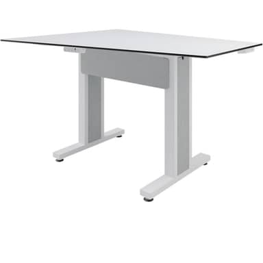 Forum 3 Person Angle Table, 38" Counter Height, Light Finish