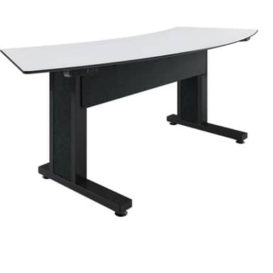 Forum 3 Person Arc Table, 30" Seated Height, Dark Finish