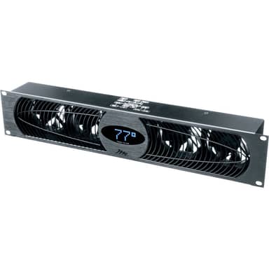 Middle Atlantic UQFP-4DRA Ultra Quiet Fan Panel with display Black Anodize