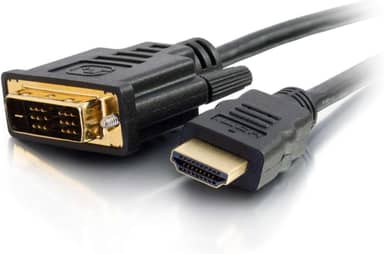 C2G 42516 Legrand DVI to HDMI Cable, DVI-D Male to HDMI Male, Black HDMI Adapter Cable, 2 Meter (6.56 Feet) Bi-Directional Adapter Cable