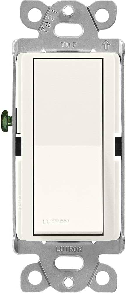 Lutron Rocker Shade Switch Lutron Claro 15 Amp 3-Way Rocker Switch, SC-3PS-BI, Biscuit
