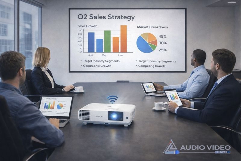 Epson conference room projector for corporate meeting rooms in the US