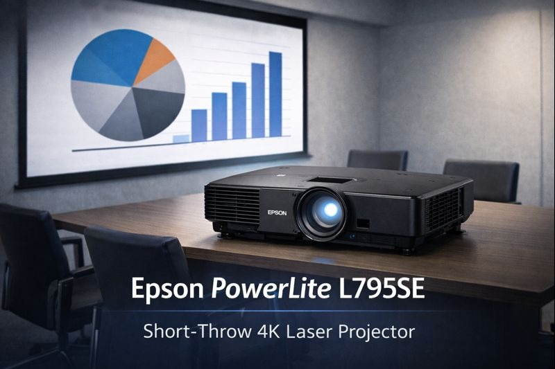Epson PowerLite L795SE short-throw 4K laser projector for small meeting rooms