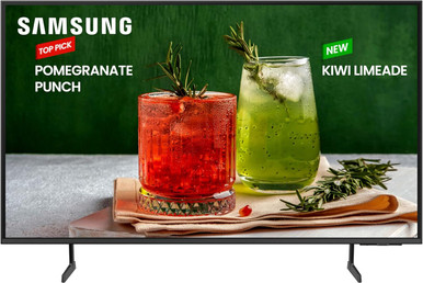Samsung 70-inch BED-H Business Pro TV with minimal 3-sided bezel-less slim design.